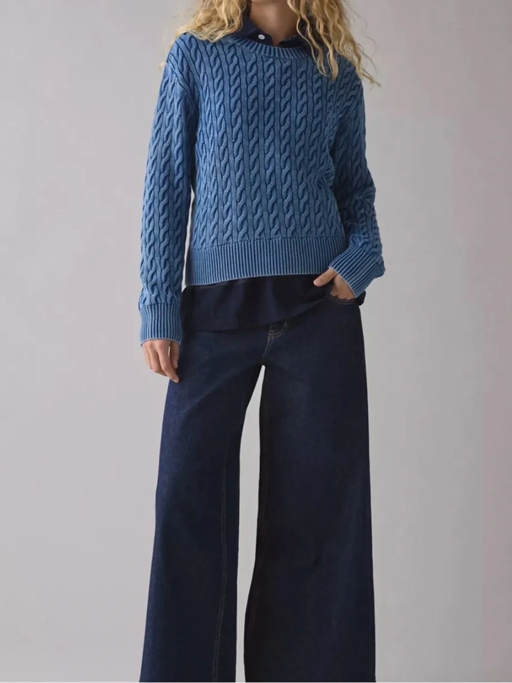 Levi's® Boyfriend Cable Knit Pullover Sweater Size XL - Picture 3 of 8